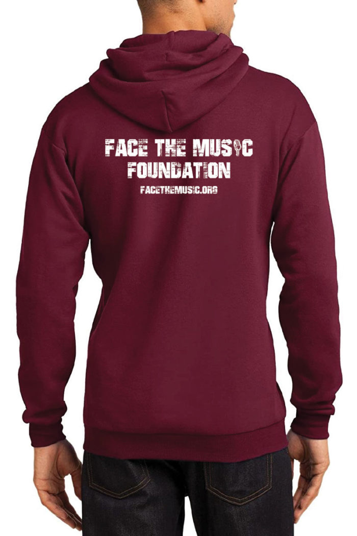 Back of Face The Music Hoodie
